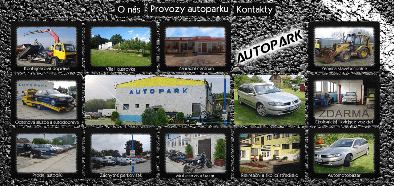 AUTOPARK s.r.o. - autobazary, motobazary, kontejnerová doprava a zemní práce Dolní Březany