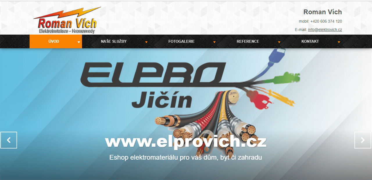 Elektroinstalace - Hromosvody Roman Vích Sobotka u Jičína